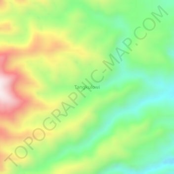 Mapa topográfico Tangkulowi, altitud, relieve