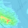 Mapa topográfico Gresik, altitud, relieve