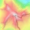 Mapa topográfico Cerro Tronador, altitud, relieve