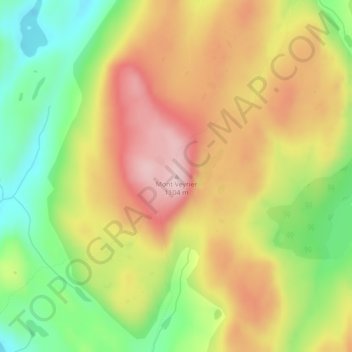 Mapa topográfico Mont Veyrier, altitud, relieve