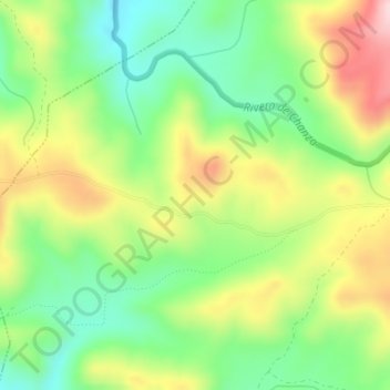 Mapa topográfico Rociana, altitud, relieve