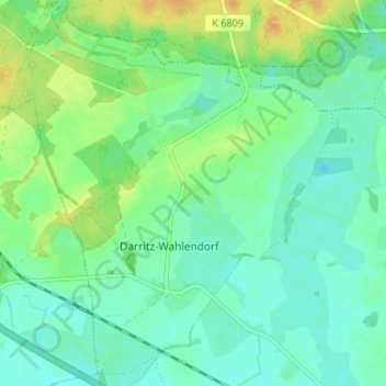 Mapa topográfico Wahlendorf, altitud, relieve