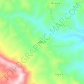 Mapa topográfico Maleuts, altitud, relieve