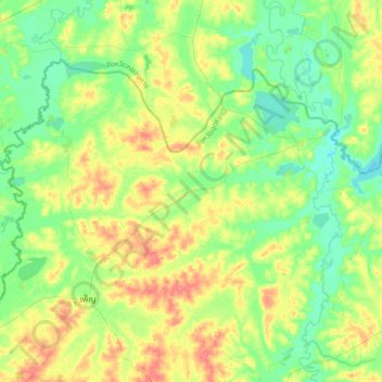 Mapa topográfico Ban Khok, altitud, relieve