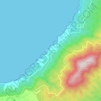 Mapa topográfico Aïn Franin, altitud, relieve