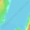 Mapa topográfico Lac Memphrémagog, altitud, relieve