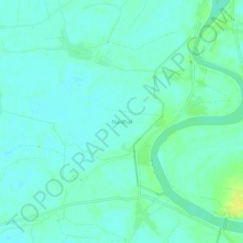 Mapa topográfico Naidhal, altitud, relieve