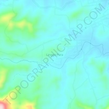 Mapa topográfico Lingga Pura, altitud, relieve