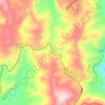 Mapa topográfico 南撒, altitud, relieve