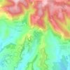 Mapa topográfico Langlade, altitud, relieve
