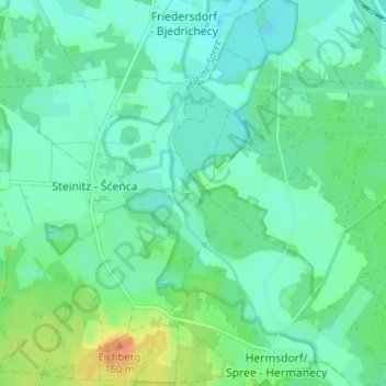 Mapa topográfico Kolbitz, altitud, relieve