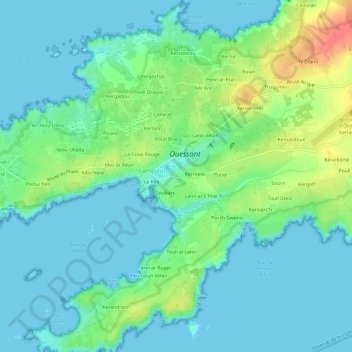 Mapa topográfico Costaprat, altitud, relieve