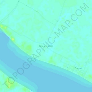 Mapa topográfico Teluk Dalam, altitud, relieve