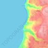 Mapa topográfico Norma Beach, altitud, relieve