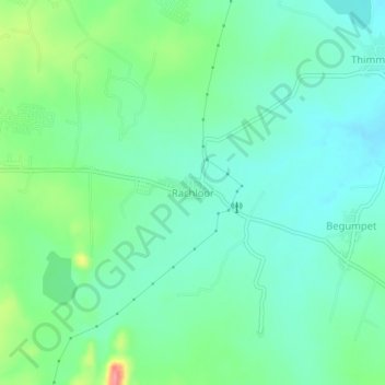Mapa topográfico Rachloor, altitud, relieve