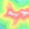 Mapa topográfico Blåtind, altitud, relieve