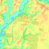 Mapa topográfico Barro Colorado, altitud, relieve