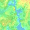 Mapa topográfico Kerhouant, altitud, relieve