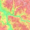 Mapa topográfico Kaluga, altitud, relieve