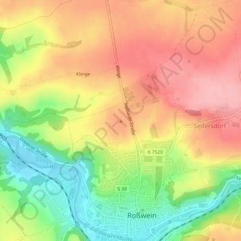 Mapa topográfico Goldene Höhe, altitud, relieve