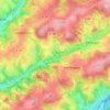 Mapa topográfico Loxsteeg, altitud, relieve