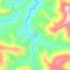 Mapa topográfico Miam, altitud, relieve