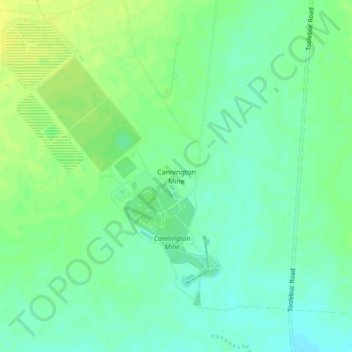 Mapa topográfico Cannington Mine, altitud, relieve