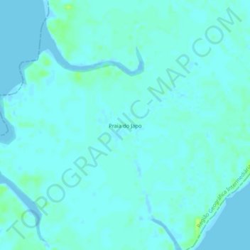 Mapa topográfico Praia do Japo, altitud, relieve