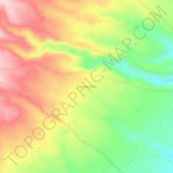 Mapa topográfico Tamaona, altitud, relieve