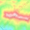 Mapa topográfico Elerm, altitud, relieve