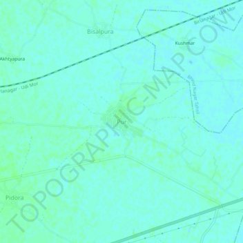 Mapa topográfico Pur, altitud, relieve