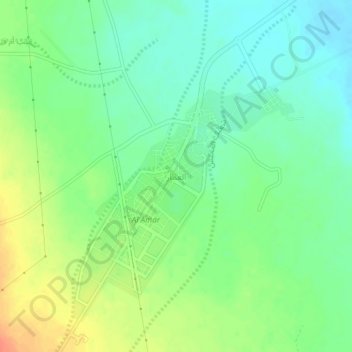 Mapa topográfico Al Amar, altitud, relieve