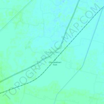 Mapa topográfico Charpokhari, altitud, relieve