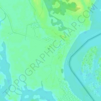 Mapa topográfico Teremtsi, altitud, relieve