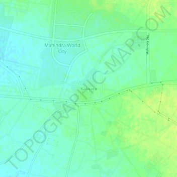 Mapa topográfico Kalwara, altitud, relieve