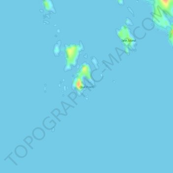 Mapa topográfico Quit Point, altitud, relieve