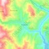 Mapa topográfico Pregonero, altitud, relieve