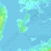 Mapa topográfico Risøyhamn, altitud, relieve