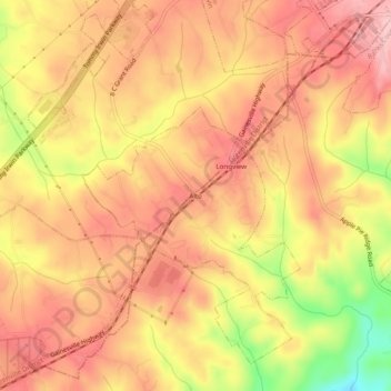 Mapa topográfico Alto, altitud, relieve