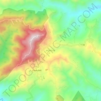 Mapa topográfico แม่สลอง, altitud, relieve