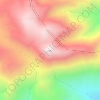 Mapa topográfico Galan, altitud, relieve