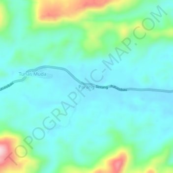 Mapa topográfico Parang, altitud, relieve