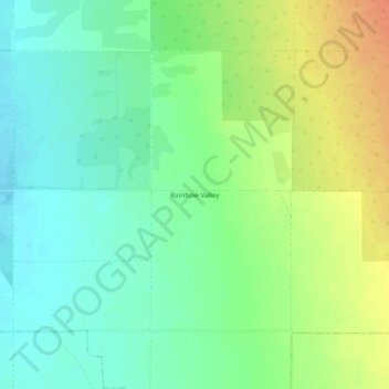 Mapa topográfico Rainbow Valley, altitud, relieve