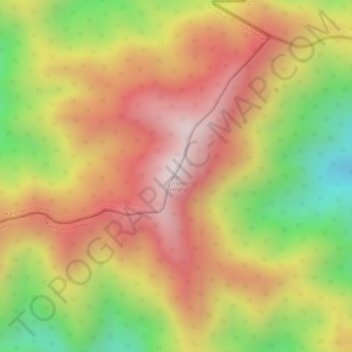 Mapa topográfico Gunung Cemaru, altitud, relieve