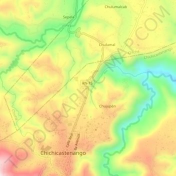 Mapa topográfico km. 147, altitud, relieve