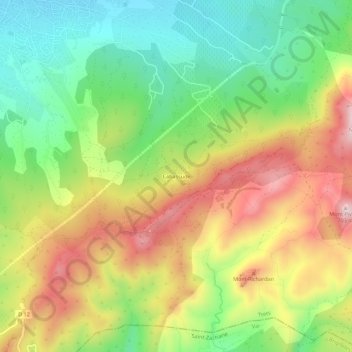 Mapa topográfico Cabassude, altitud, relieve