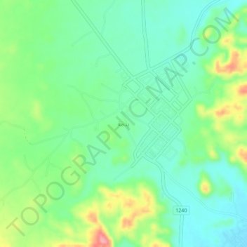 Mapa topográfico Yadamah, altitud, relieve