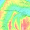 Mapa topográfico Montesecco, altitud, relieve