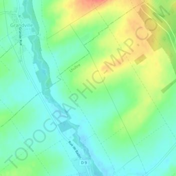 Mapa topográfico Le Chaponnat, altitud, relieve