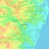 Mapa topográfico Camaragibe, altitud, relieve